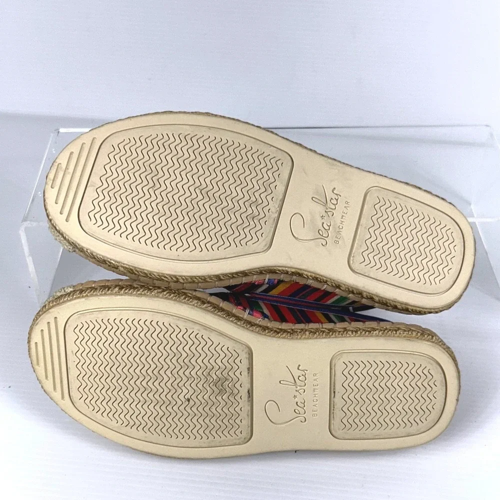 Seastar Beachwear Girls Size 1 Flats Espadrille Water Shoe NEW Candy Stripe $125